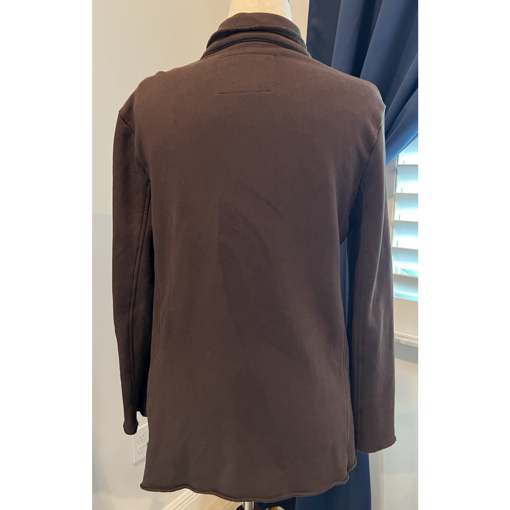 FRANK & EILEEN Belfast Double Breasted Peacoat BROWN M Retails $348 QUIET LUXURY - Picture 6 of 12